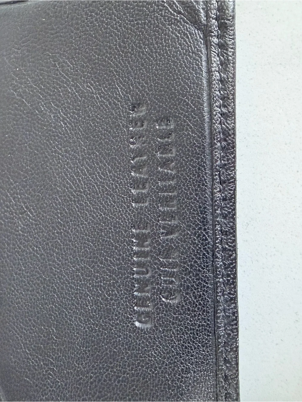 Men's Black Leather Wallet - Classic Minimal Design